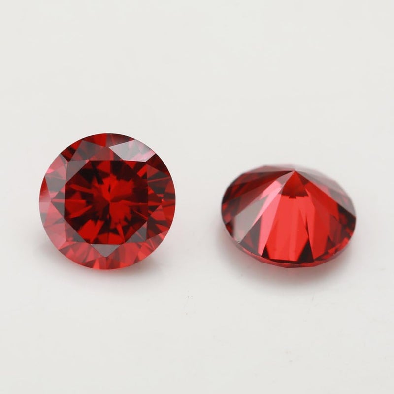 gepas WUZHOUGEMS 1-12mm AAAAA Round Garnet Color Cubic Zirconia Stone Loose CZ Stones For Jewelry Making - Image 3